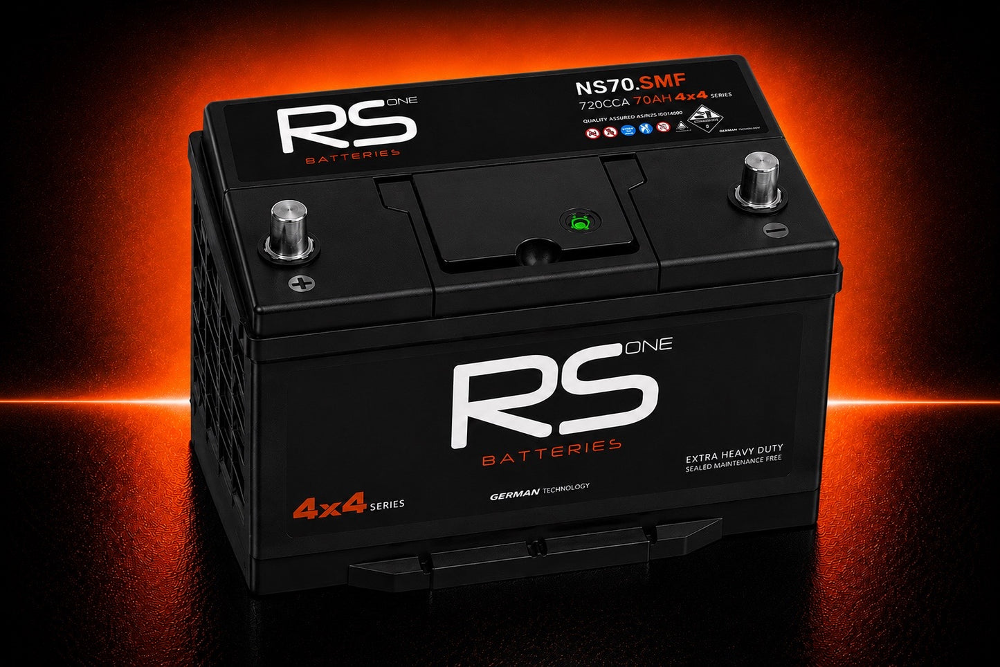 RS ONE NS70 4x4 Series Starting Battery – 720CCA 70Ah SMF