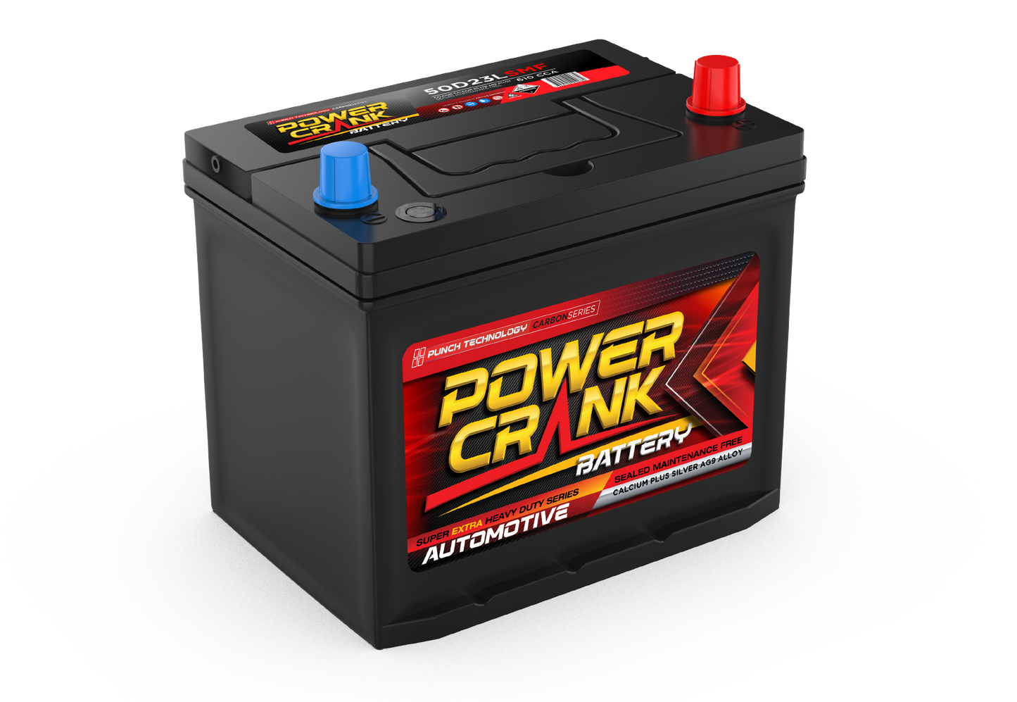 Power Crank 55D23L 12V 620 CCA Battery