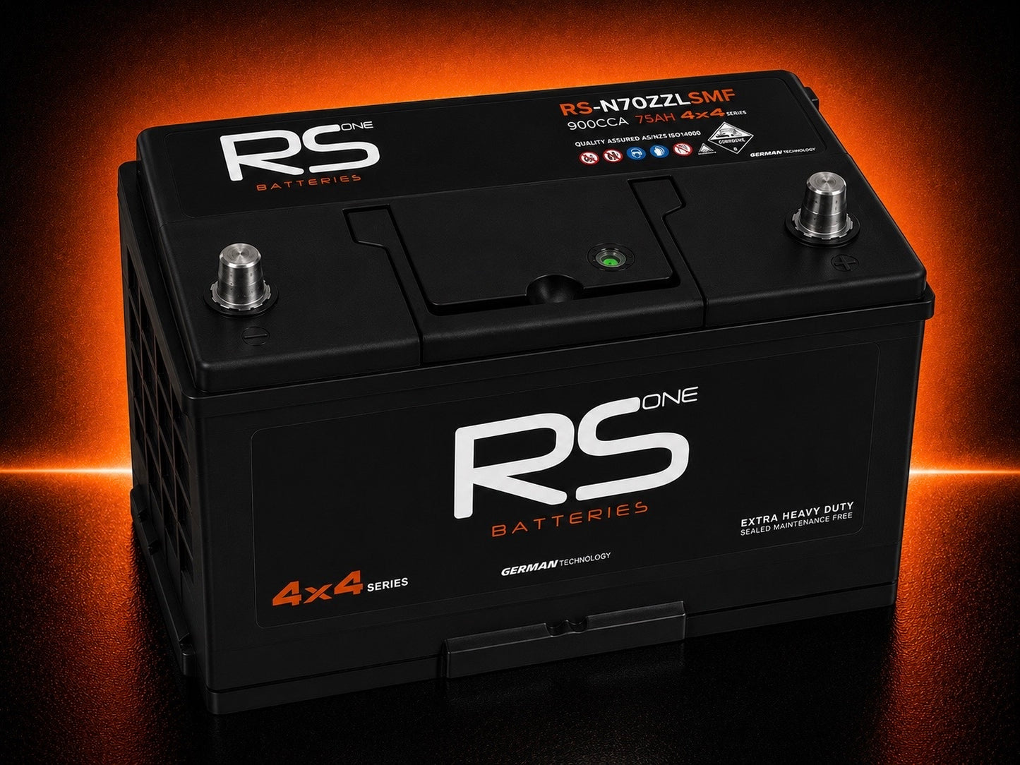 RS ONE RS-N70ZZL 4x4 Series Starting Battery – 900CCA 75Ah SMF