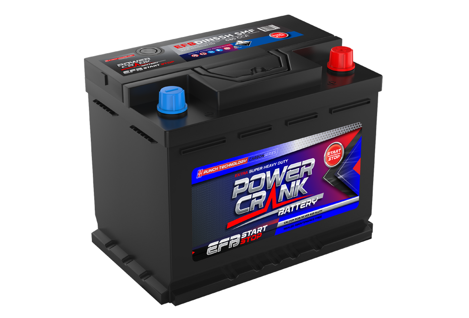 Power Crank EFBDIN44H 12V 520 CCA EFB Stop/Start Battery