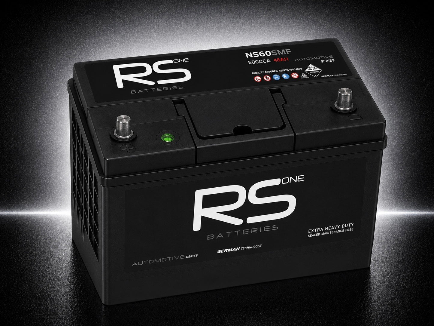 RS ONE NS60 Automotive Series Starting Battery – 500CCA 48Ah SMF