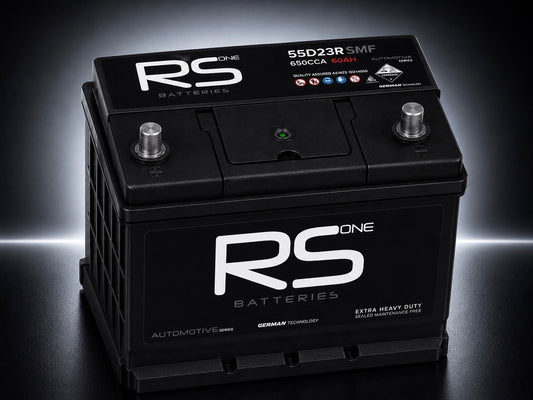 RS ONE 55D23R Automotive Series Starting Battery – 650CCA 60Ah SMF