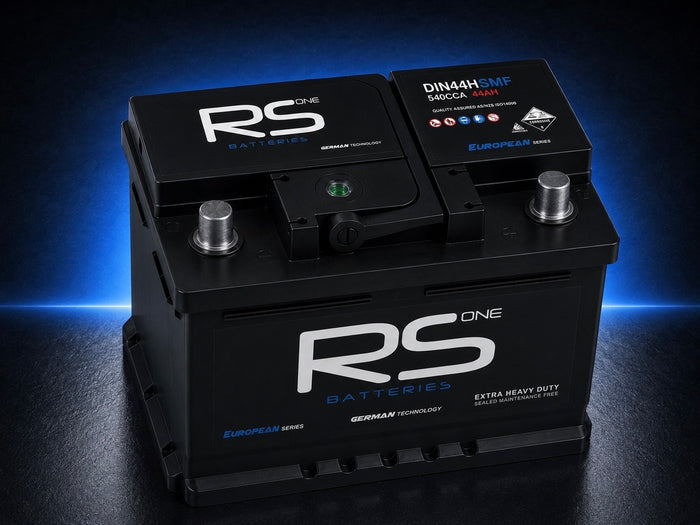 RS ONE DIN44H European Series Starting Battery – 540CCA 44Ah SMF