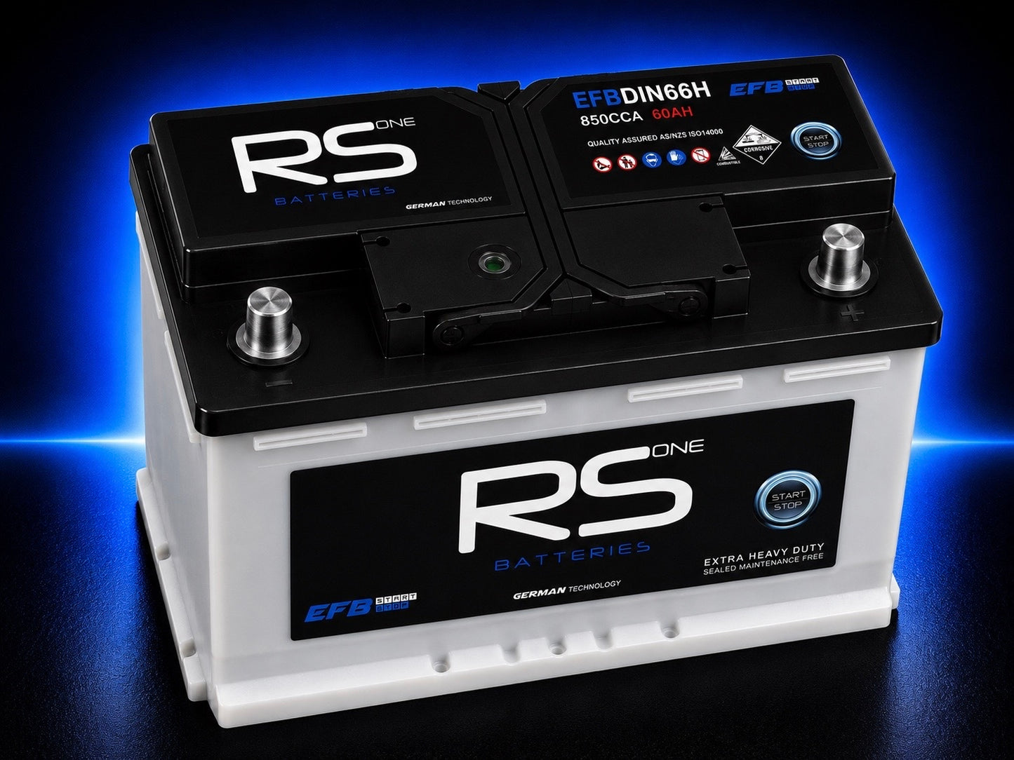 RS ONE EFBDIN66H EFB Series Stop/Start Battery – 850CCA 60Ah EFB